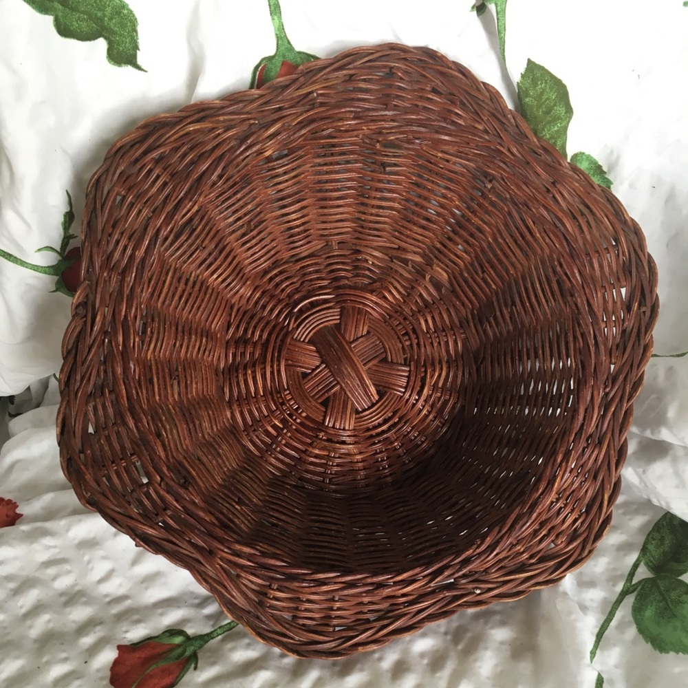 Brown wicker basket